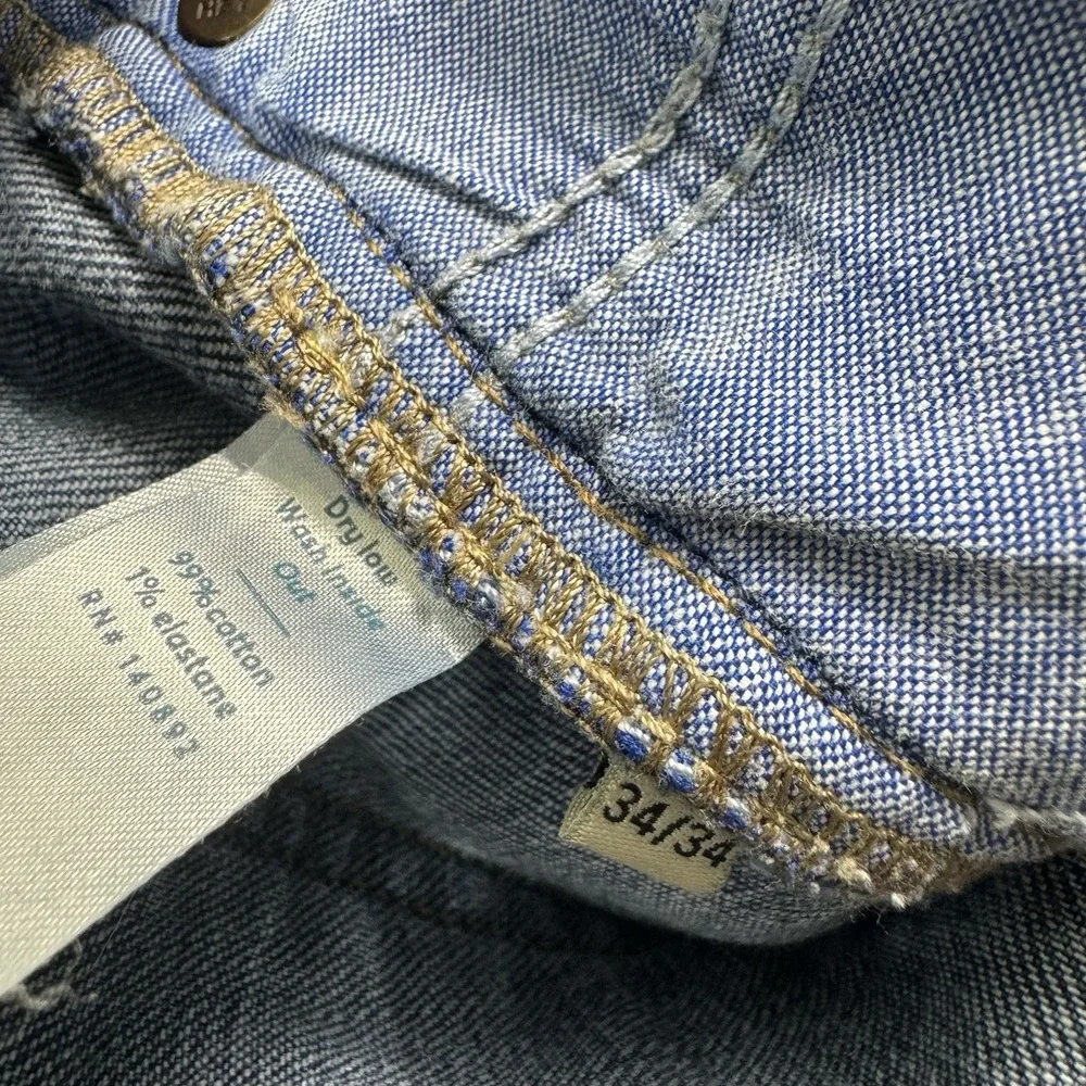 Marine Layer Blue Stretch Denim Mens Jeans Size 34X32 Slim